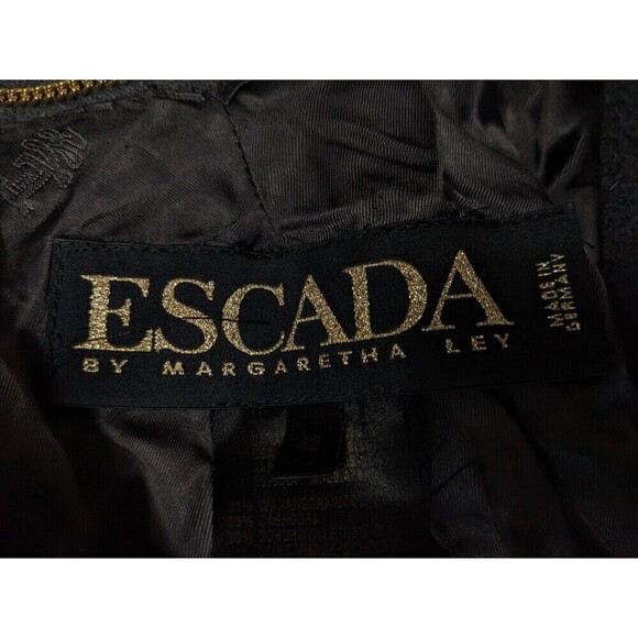 Escada Margaretha Ley Vintage L 42 Womens Gray Wool Cashmere Buttons Coat N14 - Picture 5 of 5